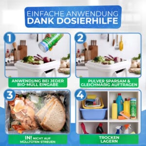 Anwendung der Patronus Biotonnenpulver