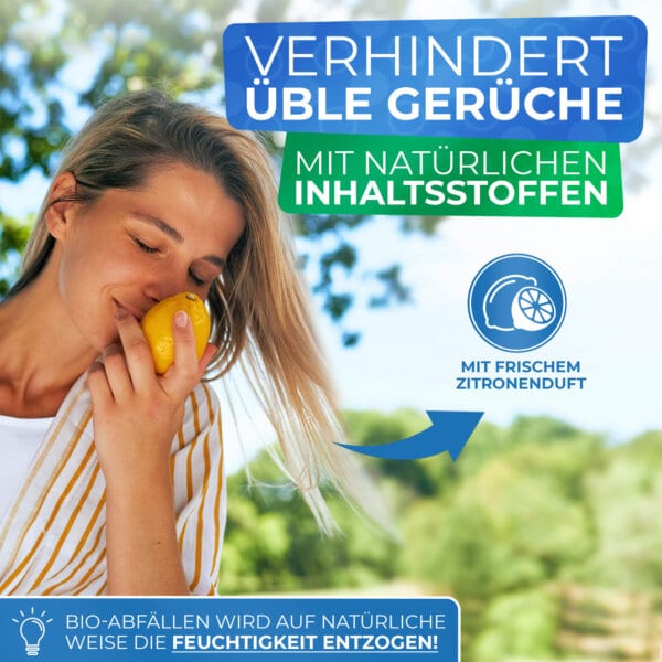 Bild einer Frau mit Zitrone im Zusammenhang mit dem Geruch