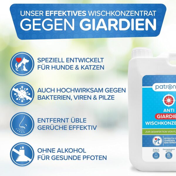 Vorteile des Patronus Anti-Giardien-Wischkonzentrats