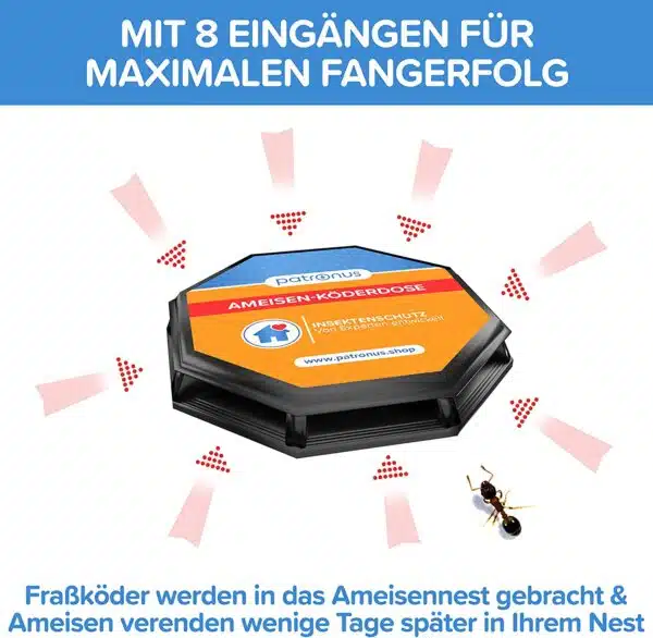 Bild mit dem Vorteil der Ameisen-Köderdose