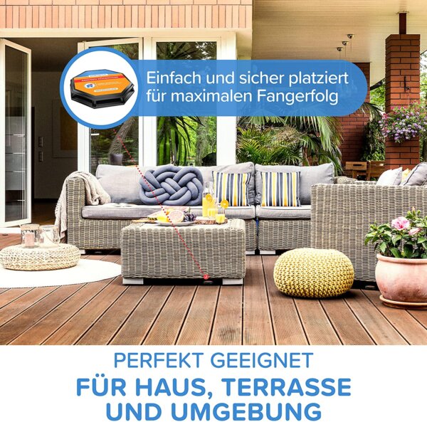 Bild mit der Terasse und dem Hinweis: Wofür die Ameisen-Köderdose geeignet ist