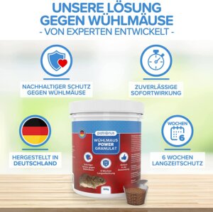Vorteile des Patronus Wühlmaus-Power-Granulats