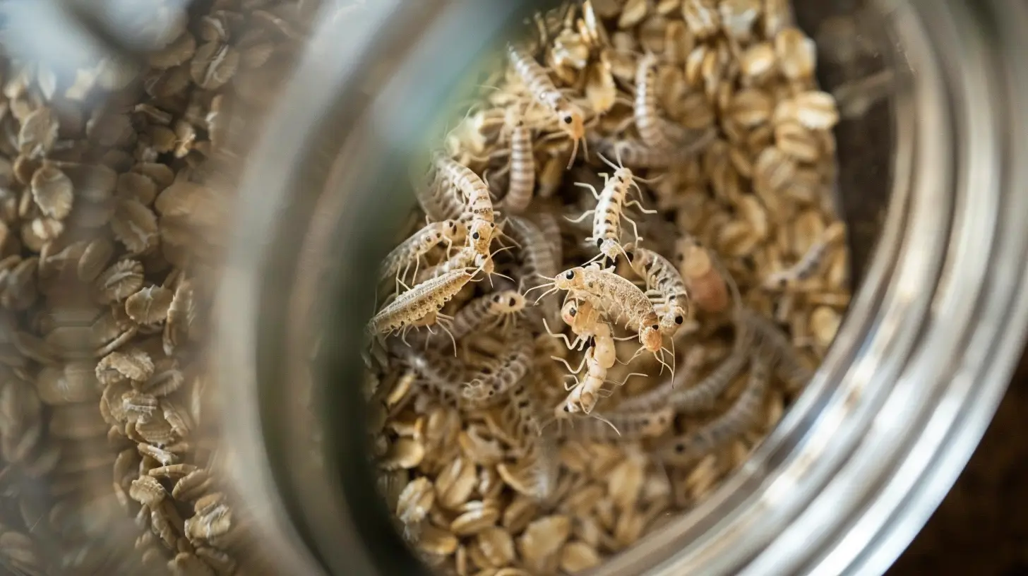 An welche Lebensmittel gehen Motten? Mottenlarven in Haferflocken