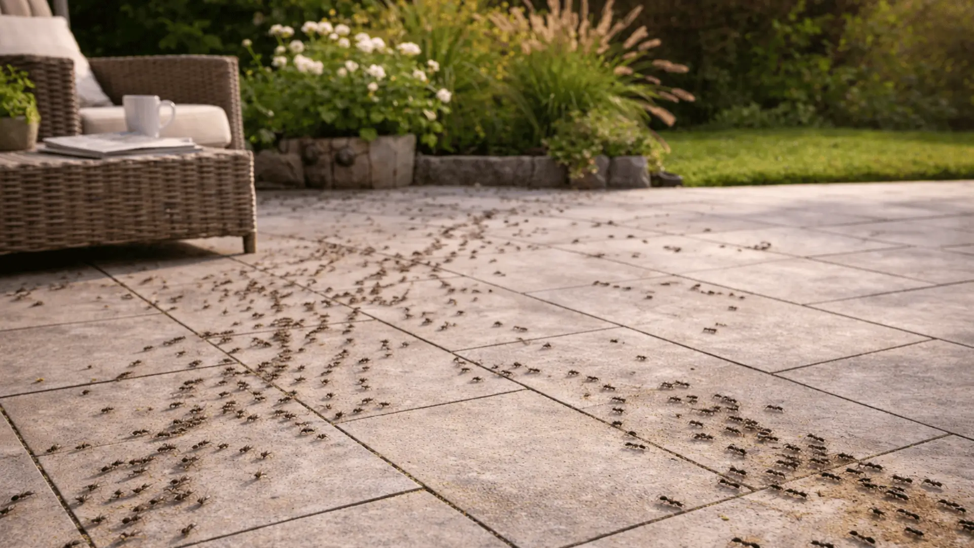 ameisen auf der terasse