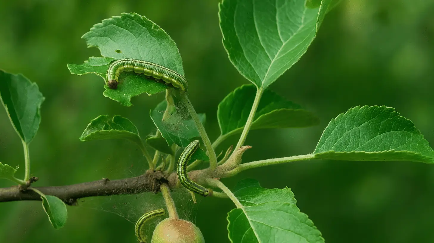Raupen am apfelbaum