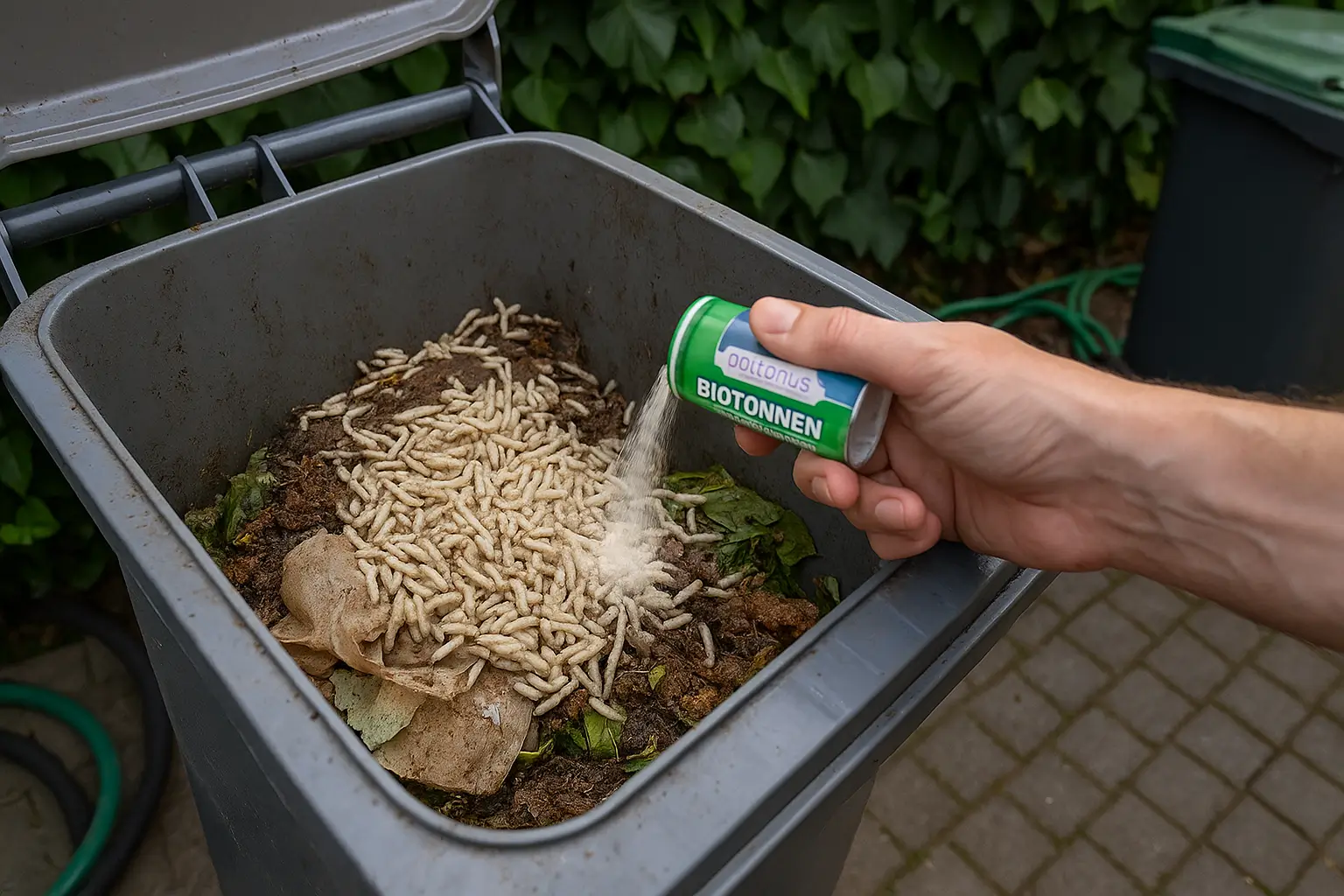 was tun bei akutem madenbefall . madenschutz biotonne