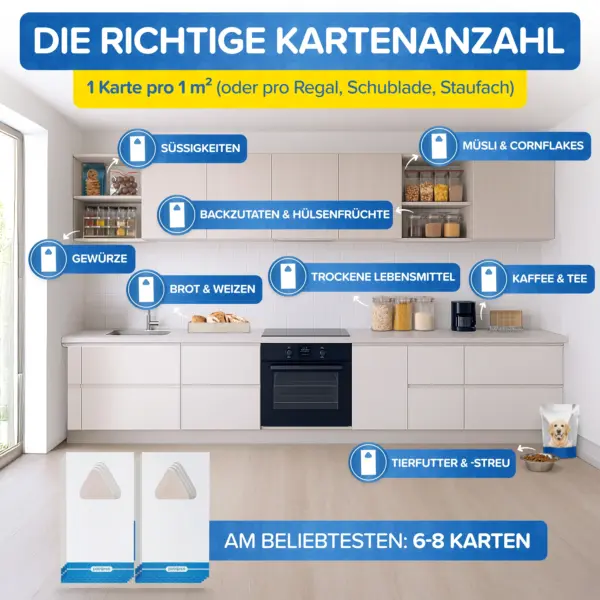 Auswahl an Schlupfwespenkarten für Küche