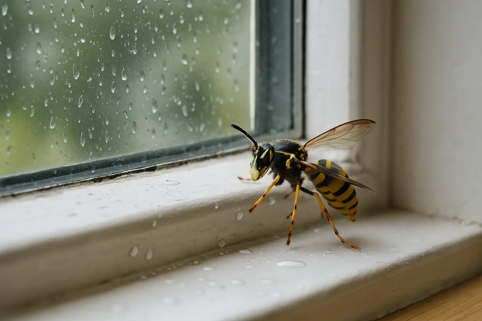 gefährlich trotz nässe wespen in innenräumen - fliegen wespen bei regen