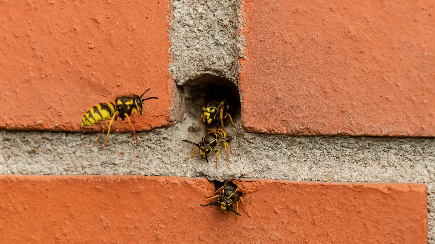 wespen in der Hauswand