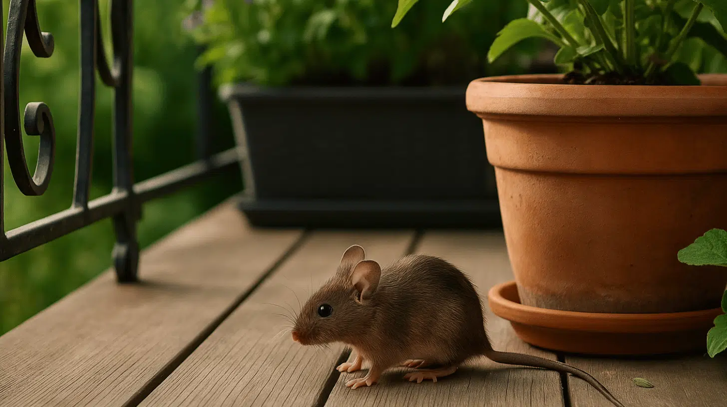 mäuse auf dem balkon