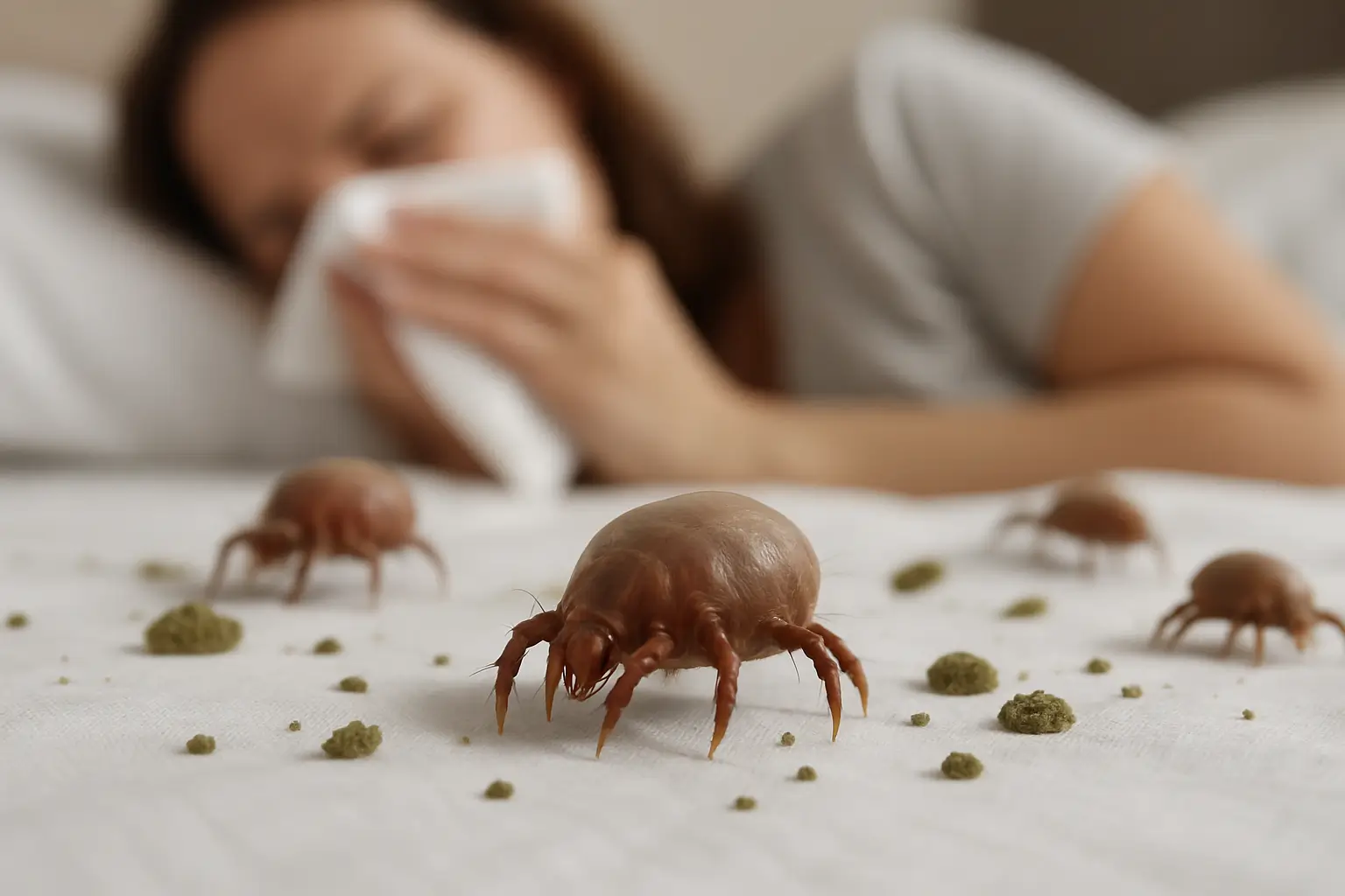 wie milben bettwäsche allergien auslöst