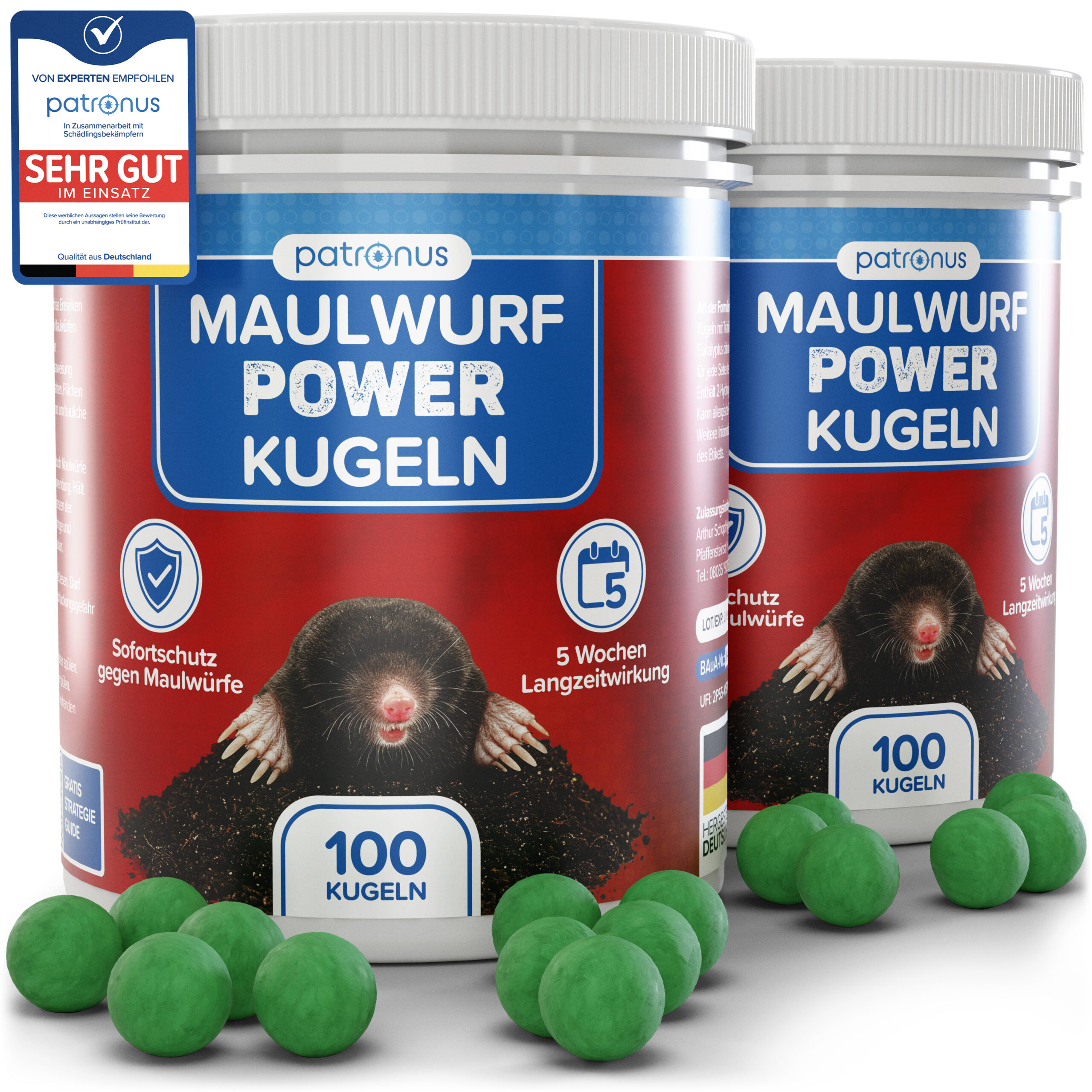 Patronus Maulwurf Power Kugeln 100 Stück