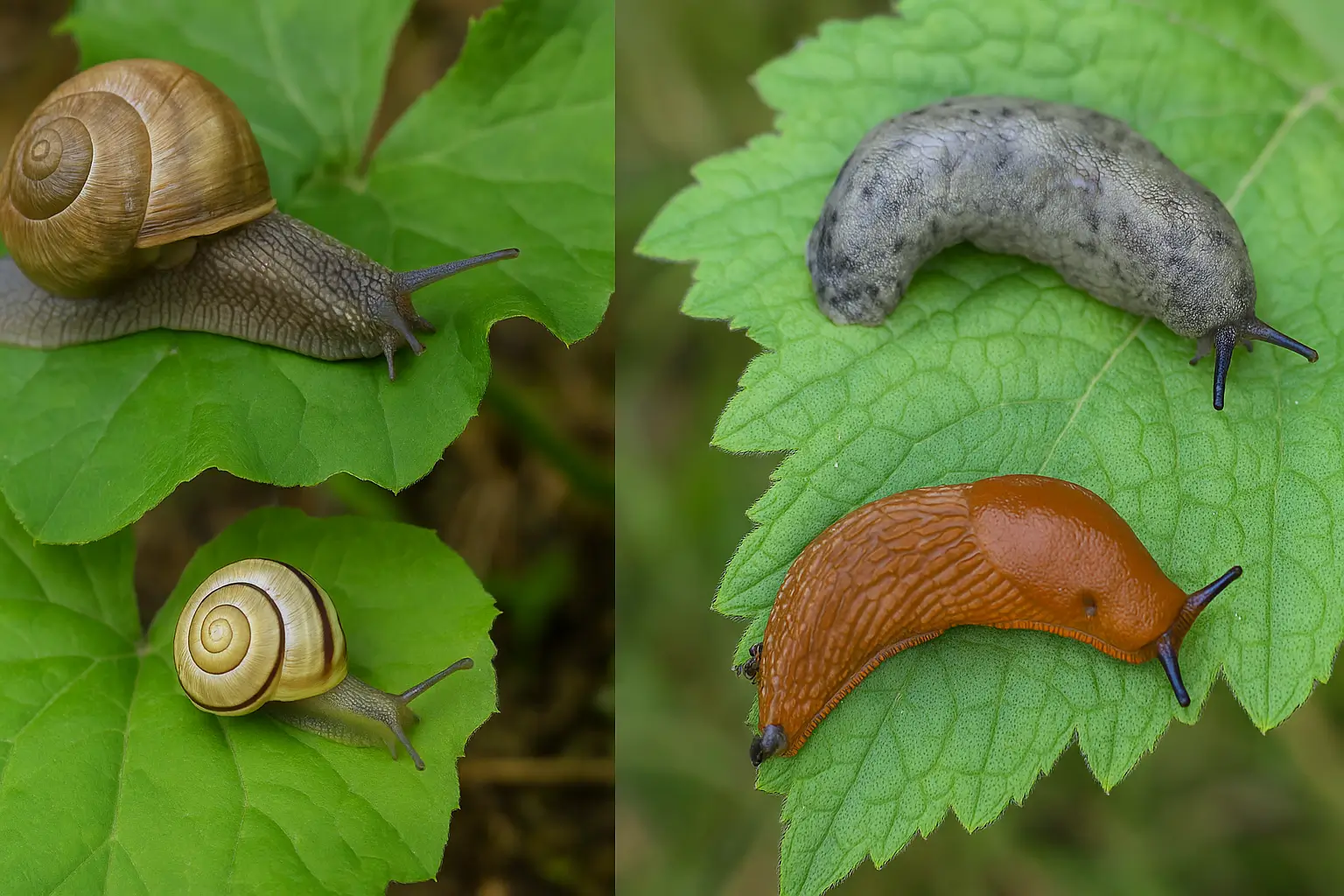 wie man nützliche und schädlinge schnecken arten sicher unterscheidet
