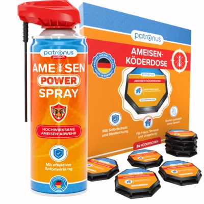 Ameisen-Komplettpaket-8x-Koederdose-Powerspray-500ml