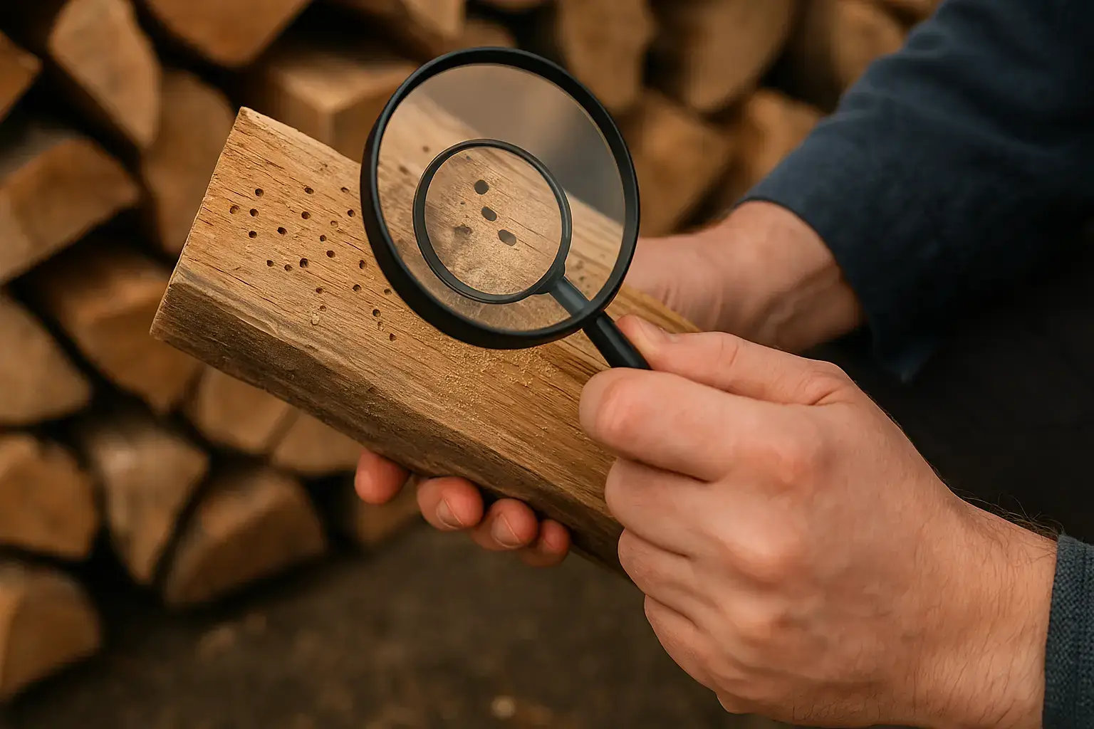 wie erkennst du holzwurm brennholz