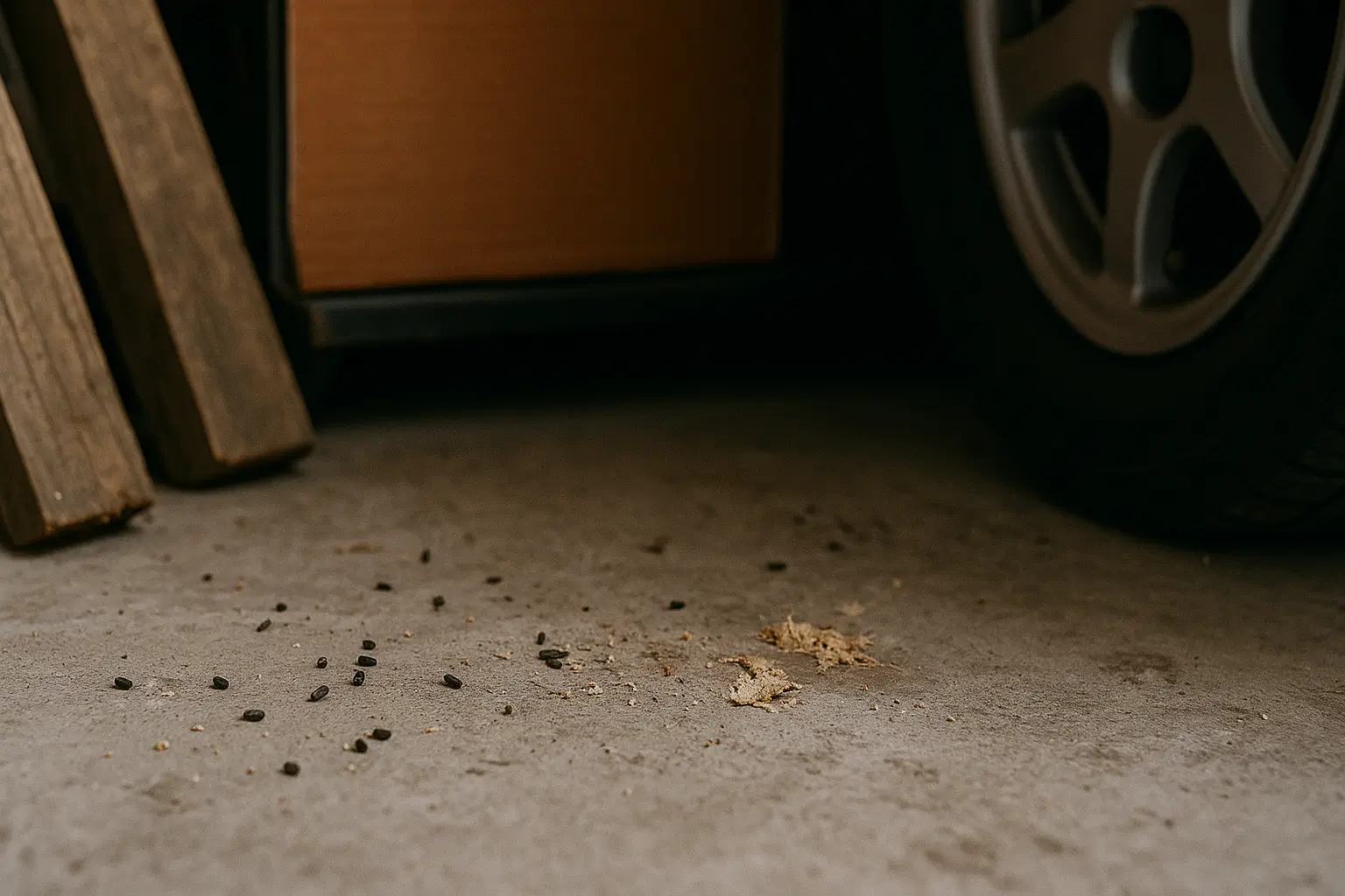 wie du mäuse in der garage erkennst