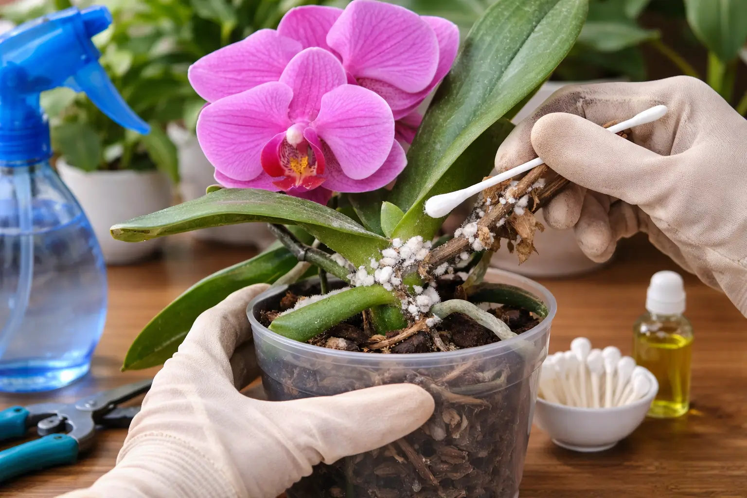 erste hilfe was du sofort tun sollst bei wollläse orchideen