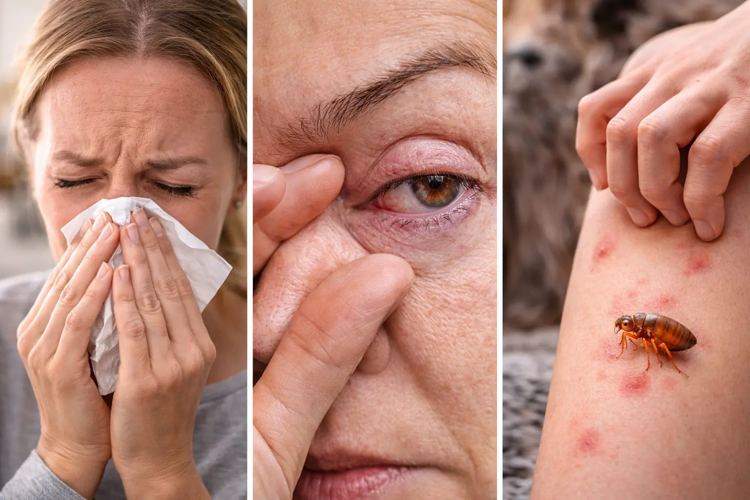 typische symptome und gesundheitsgefahren-unterschied hausstaubmilben und flöhe