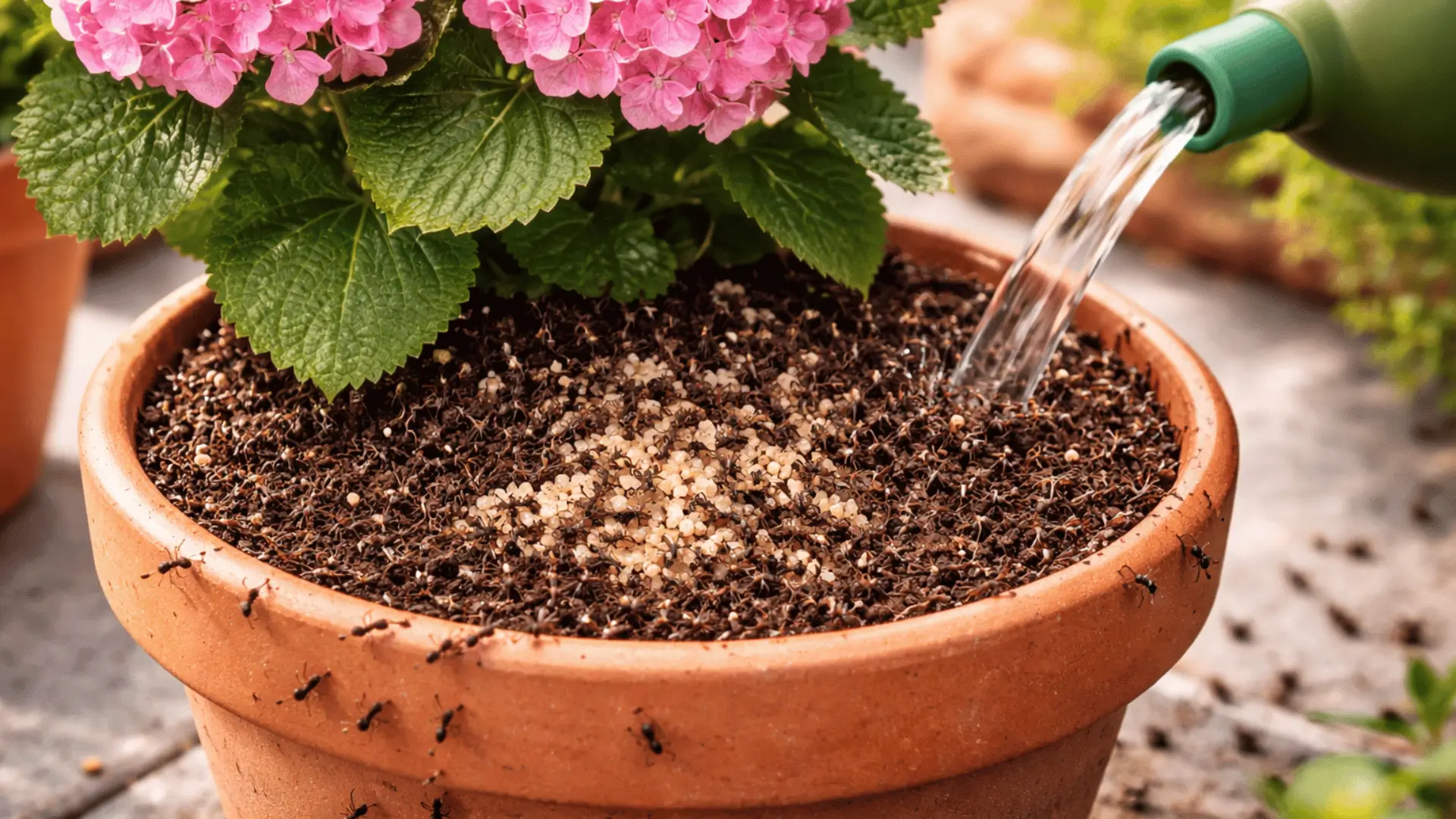 ameisennest im blumentopf