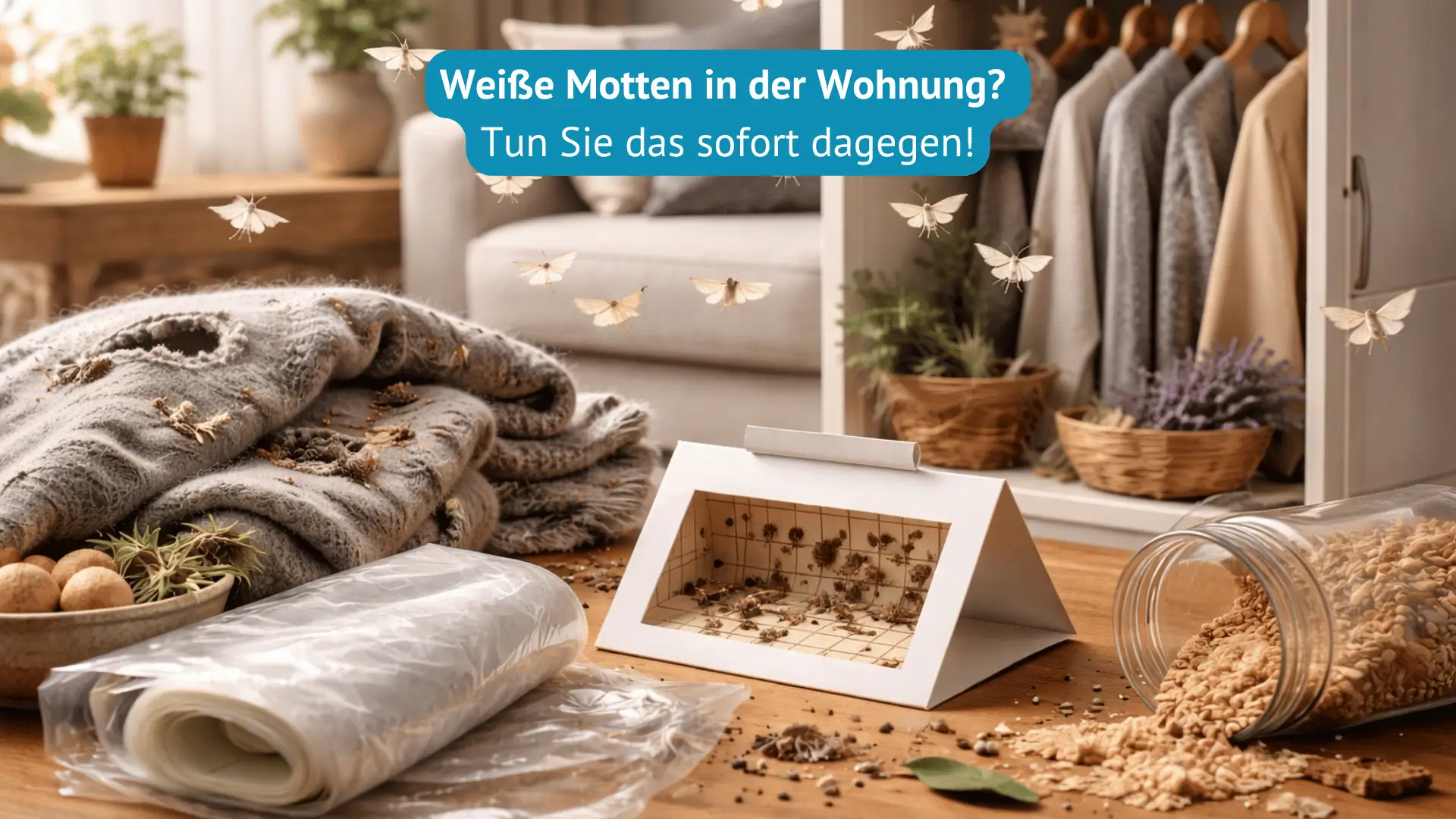 weiße motten in der Wohnung