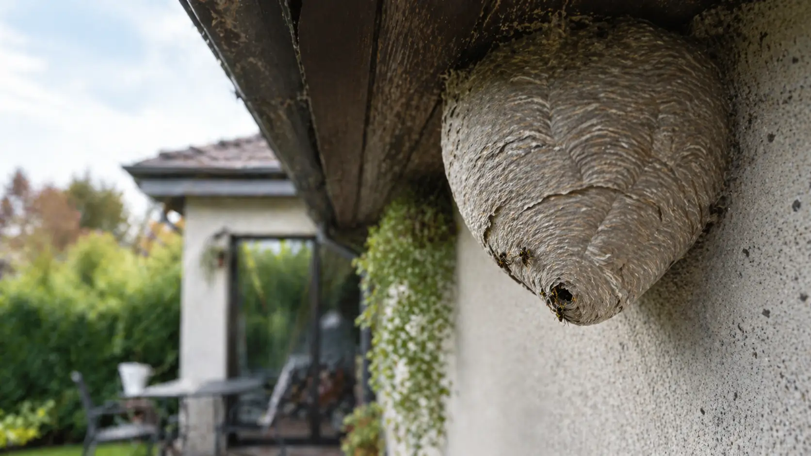 wenn das nest zum problem wird-stachelwespe