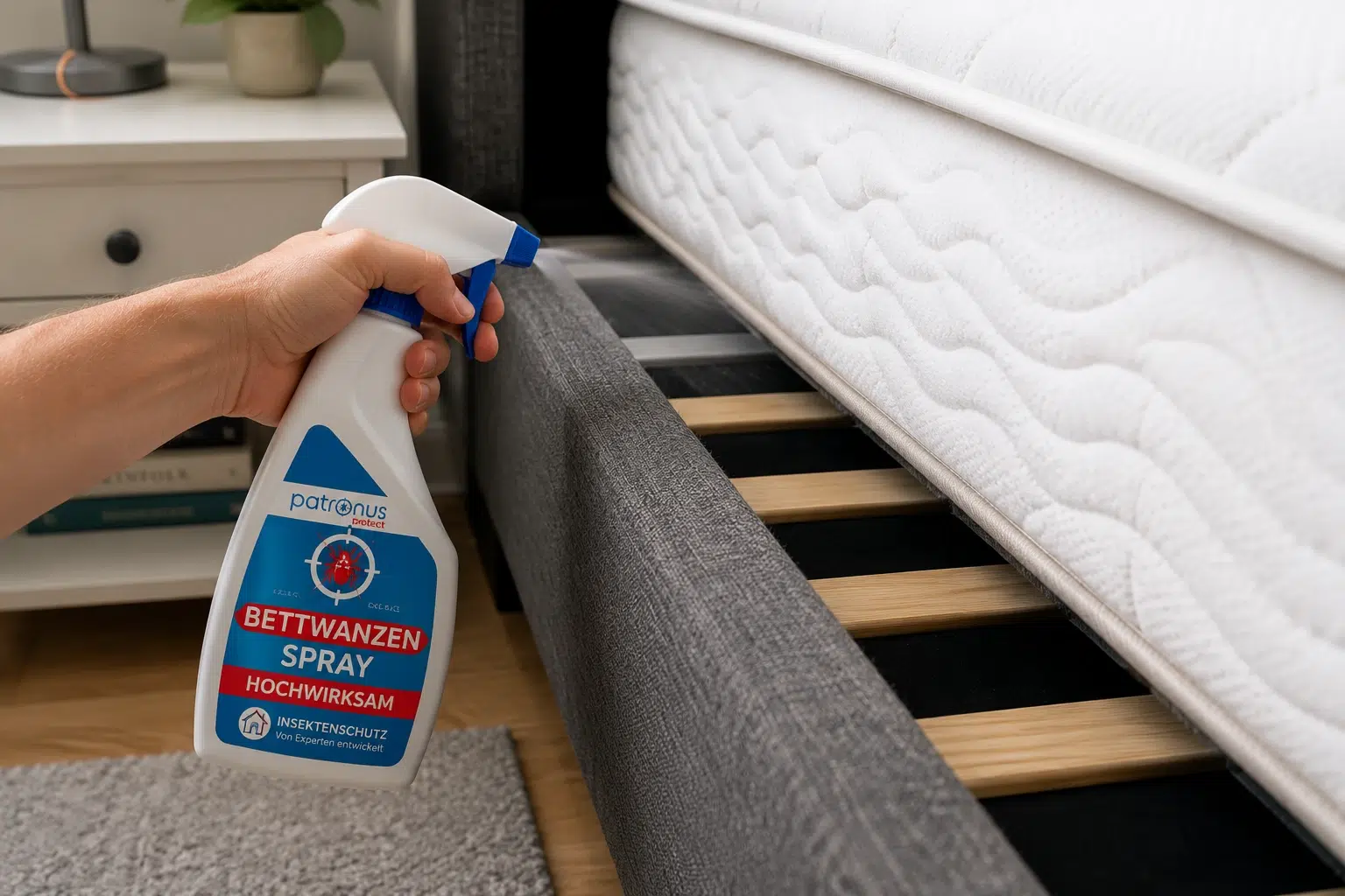 Bettwanzen finden Spray Anwendung