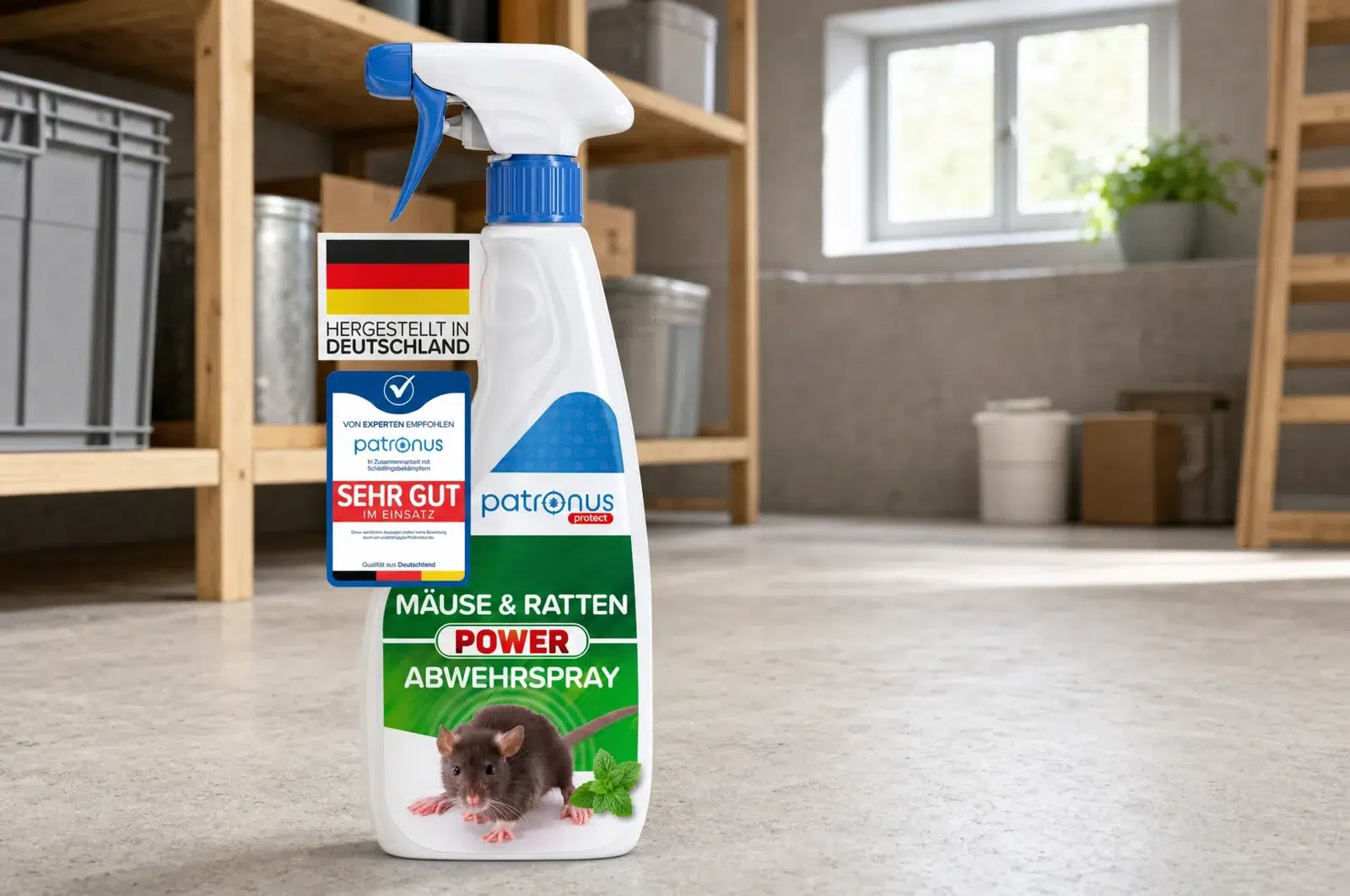 Patronus Mäuse & Ratten Power Abwehrspray – Vergrämungsmittel statt Hausmittel